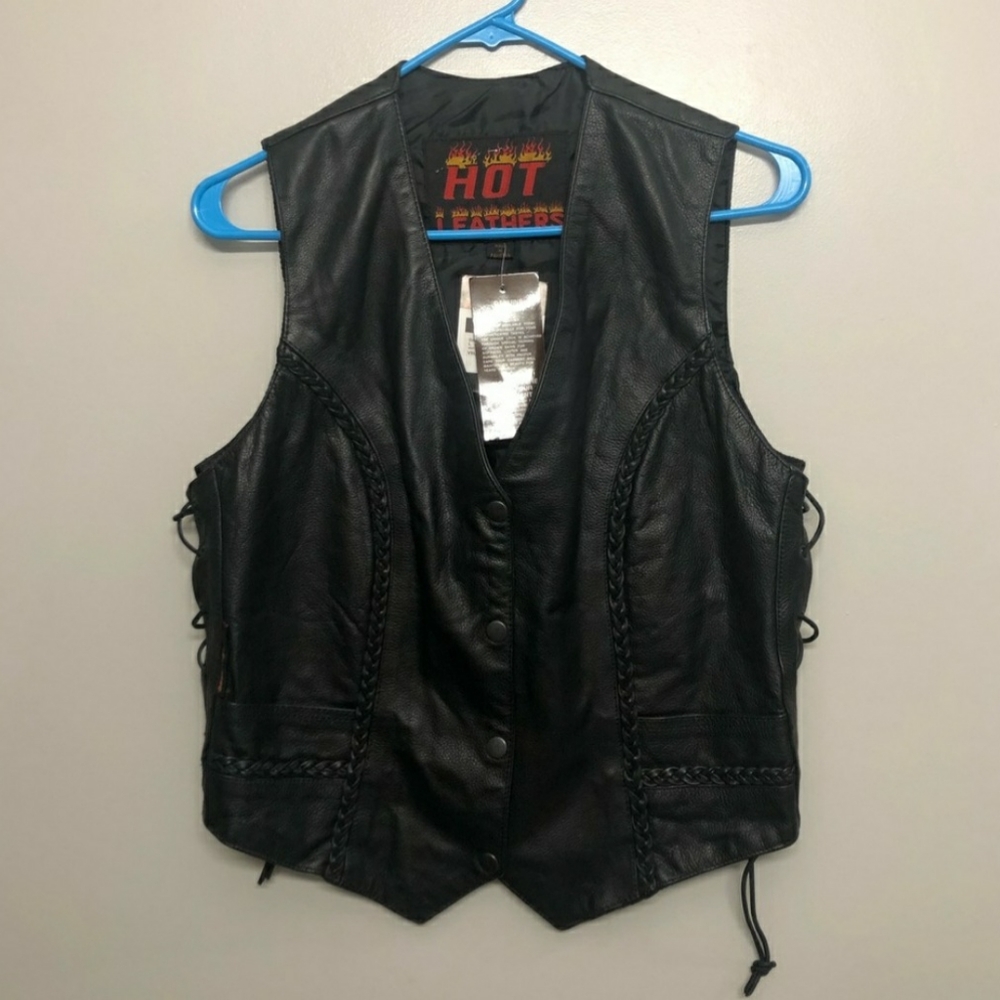 Hot Leathers vest black NWT women’s large
